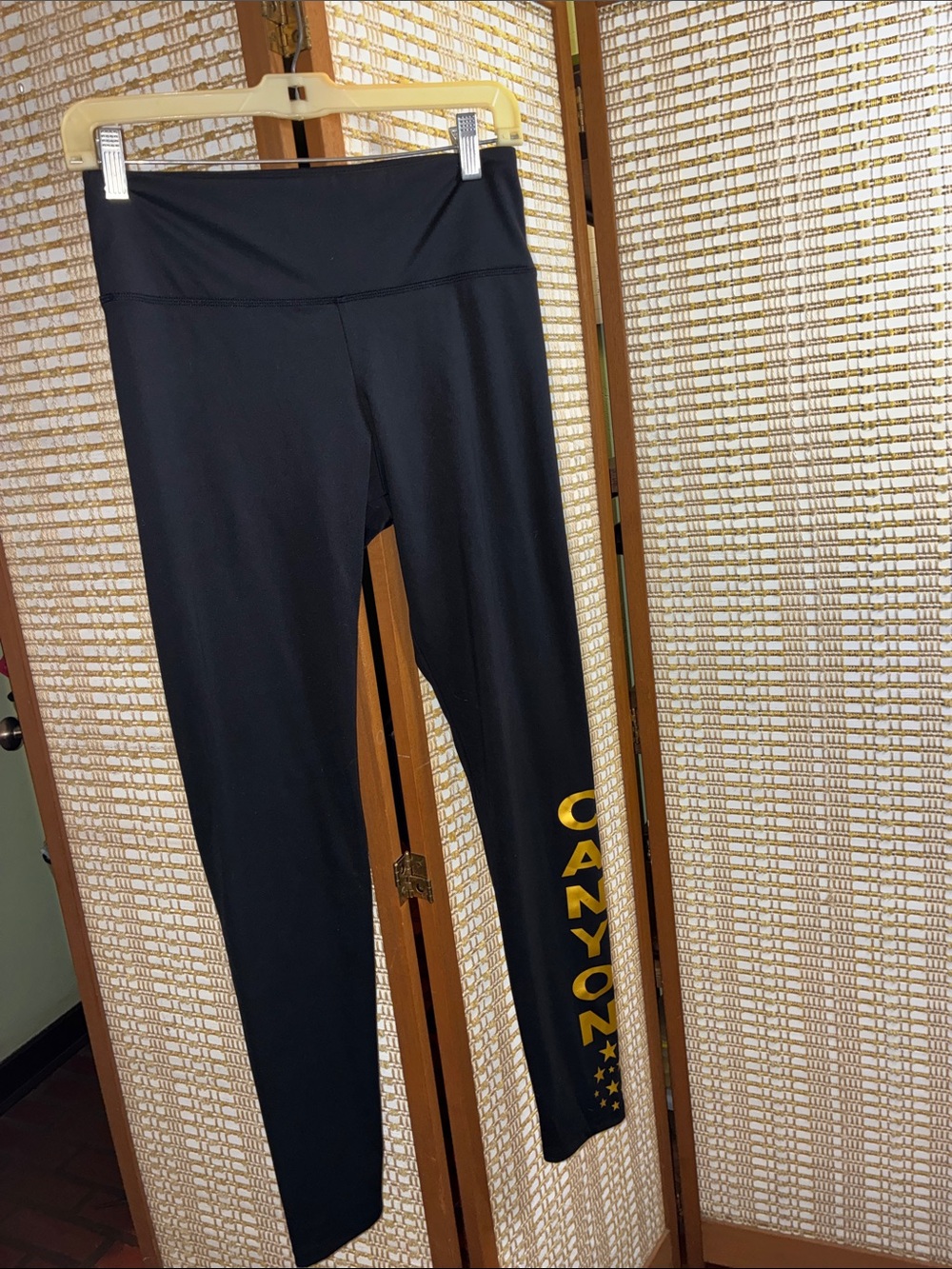 Canon Black Leggings with Gold Logo and Star Accents - Picture 3 of 3